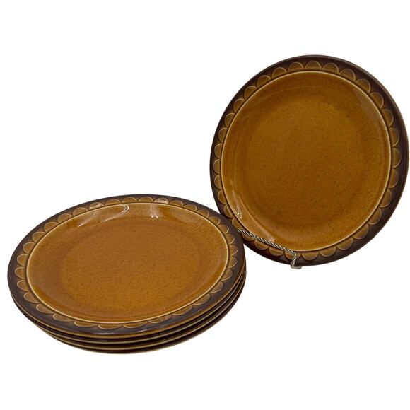 Vintage Sorento Dinner Plate by Homer Laughlin marked Golden Harvest II set of 2 - Picture 4 of 9